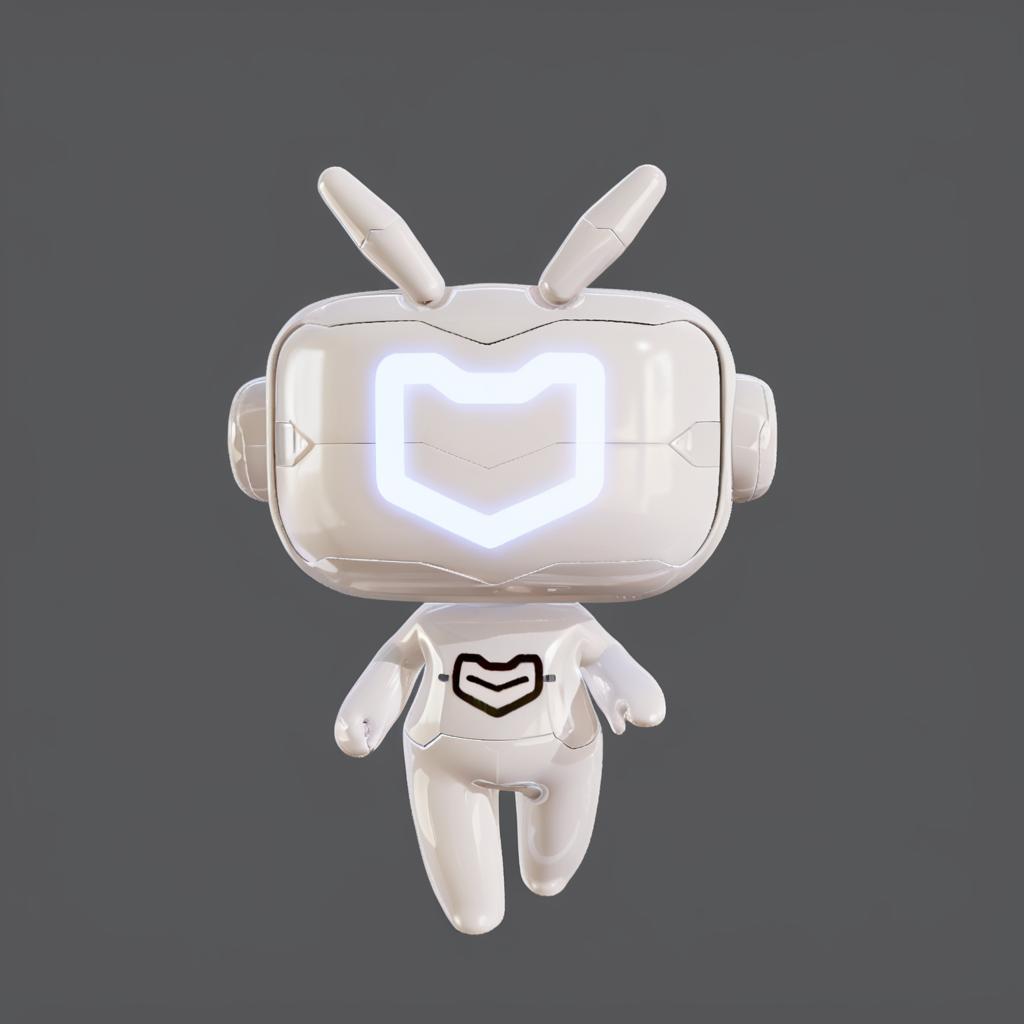  anxiaozhi,a cute white robot with white mask .