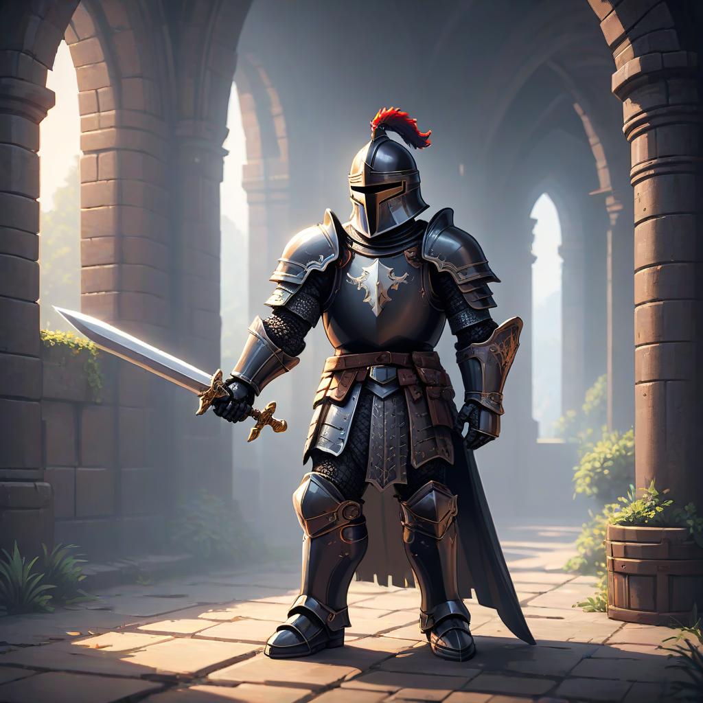  pixel art sticker, simple background, knight in fullplate black armor, waving his palm . low res, blocky, pixel art style, 8 bit graphics, sticker hyperrealistic, full body, detailed clothing, highly detailed, cinematic lighting, stunningly beautiful, intricate, sharp focus, f/1. 8, 85mm, (centered image composition), (professionally color graded), ((bright soft diffused light)), volumetric fog, trending on instagram, trending on tumblr, HDR 4K, 8K