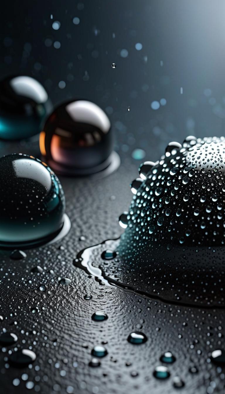  professional 3d model of hollow black background with small water droplets and big water droplets . rendered with octane, the model is highly detailed,dramatic lighting. hyperrealistic, full body, detailed clothing, highly detailed, cinematic lighting, stunningly beautiful, intricate, sharp focus, f/1. 8, 85mm, (centered image composition), (professionally color graded), ((bright soft diffused light)), volumetric fog, trending on instagram, trending on tumblr, HDR 4K, 8K