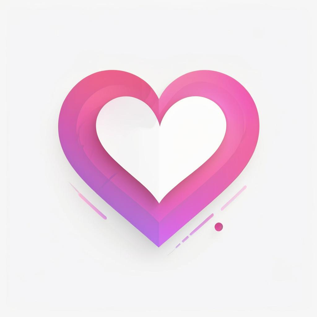  minimal pink heart swirl logo, white grid, ios app icon, ios style, (ios style mobile app icon:1.5), logo, midjourney style, hq, hightly detailed, 4k