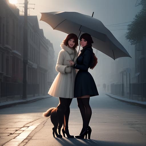  photo girl and dog girl and umbrella, cute , furry , expressive , by seth casteel , carli davidson , rachael hale mckenna, kaylee greer, sophie gamand hyperrealistic, full body, detailed clothing, highly detailed, cinematic lighting, stunningly beautiful, intricate, sharp focus, f/1. 8, 85mm, (centered image composition), (professionally color graded), ((bright soft diffused light)), volumetric fog, trending on instagram, trending on tumblr, HDR 4K, 8K