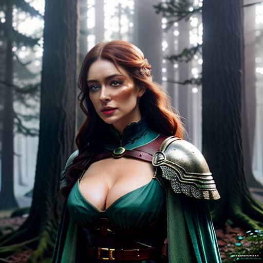  a beautiful with a beautiful figure and a , with a nice face, with blue eyes and a prone look, is worth a full rise, , in the woods in the back of the medieval castle hyperrealistic, full body, detailed clothing, highly detailed, cinematic lighting, stunningly beautiful, intricate, sharp focus, f/1. 8, 85mm, (centered image composition), (professionally color graded), ((bright soft diffused light)), volumetric fog, trending on instagram, trending on tumblr, HDR 4K, 8K