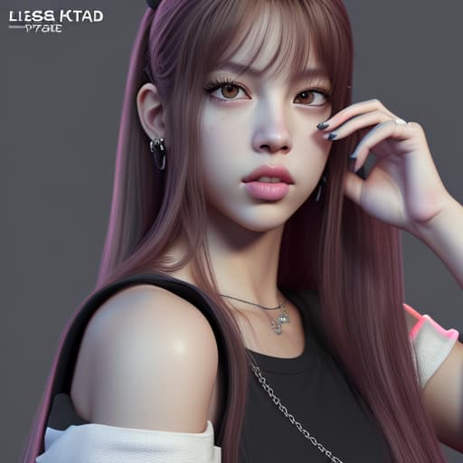  --Style Hyperrealistic, 3D Model, Lisa BlackPink