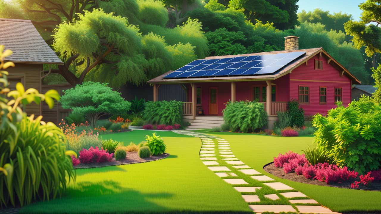  a serene texas urban landscape showcasing diverse homes with lush gardens, solar panels, and vibrant green spaces, highlighting the essence of homesteading; a sunlit park with families enjoying nature and community. hyperrealistic, full body, detailed clothing, highly detailed, cinematic lighting, stunningly beautiful, intricate, sharp focus, f/1. 8, 85mm, (centered image composition), (professionally color graded), ((bright soft diffused light)), volumetric fog, trending on instagram, trending on tumblr, HDR 4K, 8K