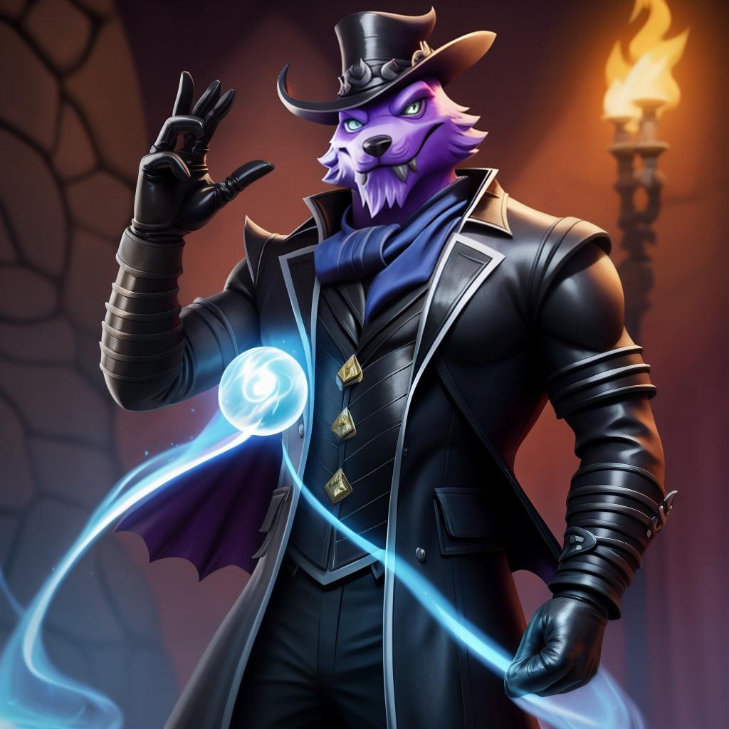  Evil magician (Fortnite), full body, suit, leather gloves, magic, open eyes, masterpiece, 4k, fine details,