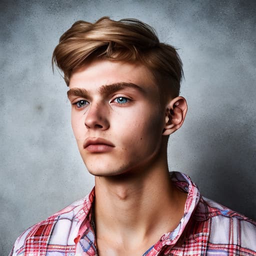 portrait+ style Russian LGBT queer twink blonde hunk dude face