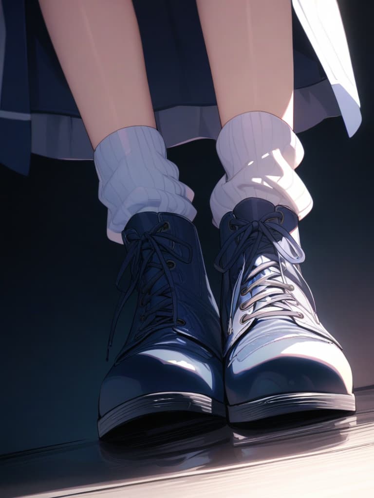  smile girls, uniforms, dark blue blazer, mini , cute, loose socks, thin legs, masterpiece, best quality,8k,ultra detailed,high resolution,an extremely delicate and beautiful,hyper detail