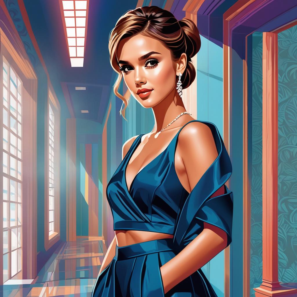  isometric style sweaty jessica alba and audrey hepburn. posing . full body. steamy room. very detailed.. vibrant, beautiful, crisp, detailed, ultra detailed, intricate