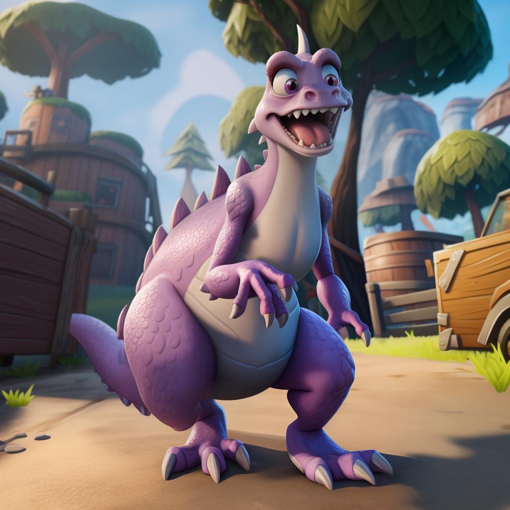  Randall (monsters inc, fortnite), full body, open eyes, masterpiece, 4k, fine details,