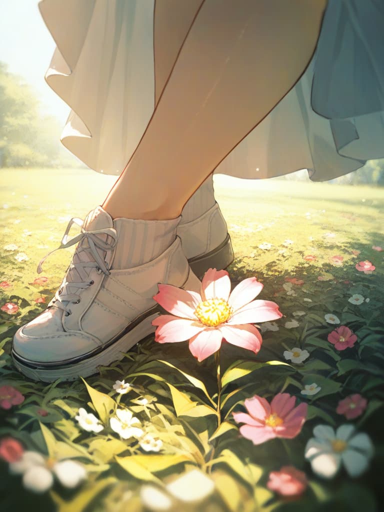  a single flower cure blossom that blooms on the ground, masterpiece, best quality,8k,ultra detailed,high resolution,an extremely delicate and beautiful,hyper detail