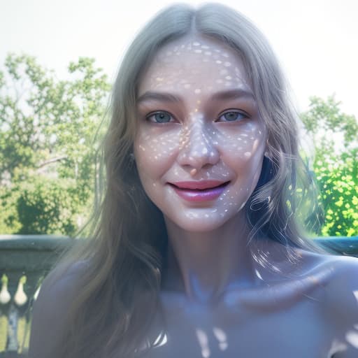  radiance, photorealistic, hyperrealistic, hyperdetailed, analog style, demure, detailed skin, pores, smirk, smiling eyes, matte skin, soft lighting, subsurface scattering, realistic, heavy shadow, masterpiece, best quality, ultra realistic, 8k, golden ratio, intricate, high detail, film photography, soft focus