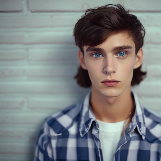 portrait+ style Czech Republic twink brunette hunk dude face