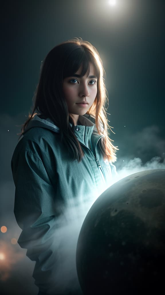  girl naket on the moon, hyperrealistic, high quality, highly detailed, cinematic lighting, intricate, sharp focus, f/1. 8, 85mm, (centered image composition), (professionally color graded), ((bright soft diffused light)), volumetric fog, trending on instagram, HDR 4K, 8K