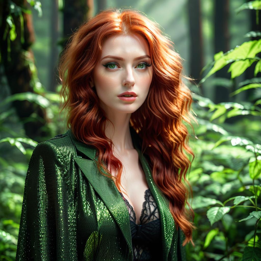  breathtaking red hair is green eyes . award winning, professional, highly detailed, film photography style hyperrealistic, full body, detailed clothing, highly detailed, cinematic lighting, stunningly beautiful, intricate, sharp focus, f/1. 8, 85mm, (centered image composition), (professionally color graded), ((bright soft diffused light)), volumetric fog, trending on instagram, trending on tumblr, HDR 4K, 8K