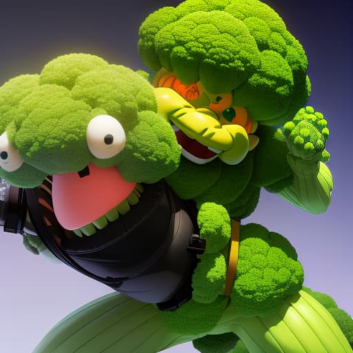  humanoid broccoli fighting a humanoid carrot , ((best quality)), ((masterpiece)), highly detailed, absurdres, HDR 4K, 8K