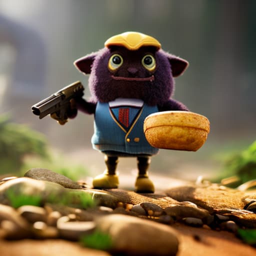 redshift style angry potato with his armed army hyperrealistic, full body, detailed clothing, highly detailed, cinematic lighting, stunningly beautiful, intricate, sharp focus, f/1. 8, 85mm, (centered image composition), (professionally color graded), ((bright soft diffused light)), volumetric fog, trending on instagram, trending on tumblr, HDR 4K, 8K