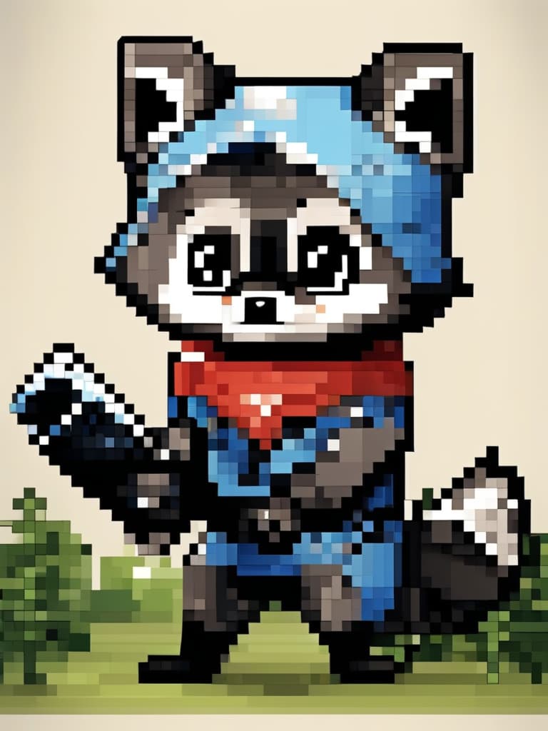  ((super cute raccoon: 1.4)){(("congratulations": 1.5))text picture}((pixel art world: 1.4)),