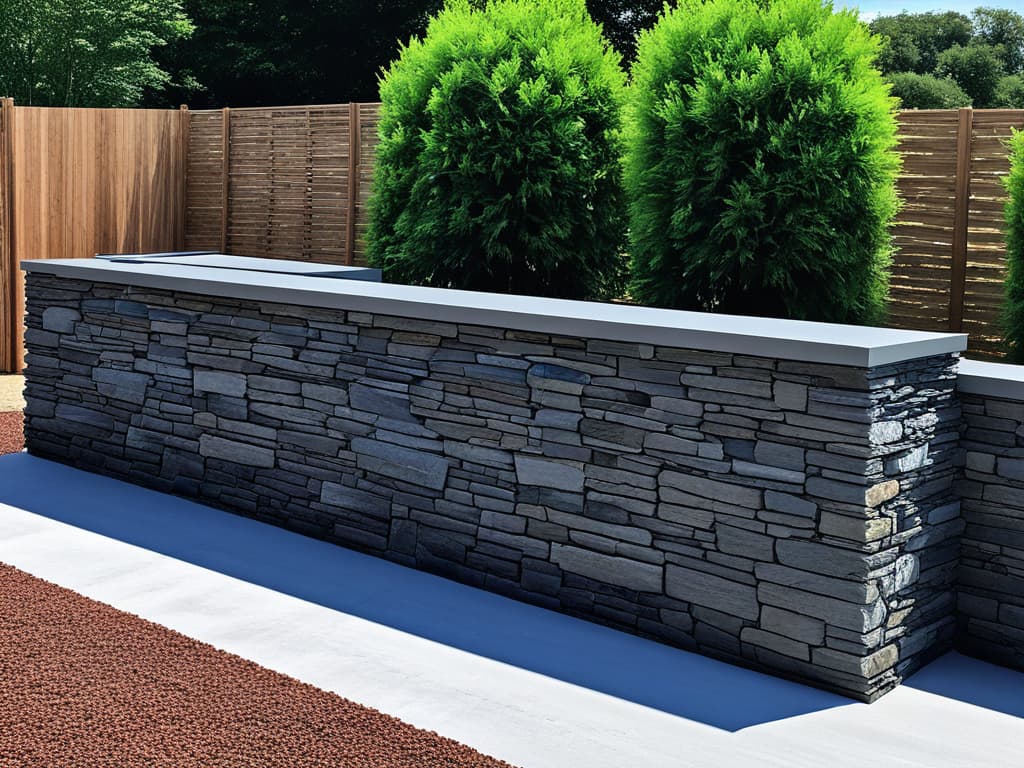  generate a realistic 4k photgraph of bluestone. The image must not contain people in it. Make sure the image is very realistic. Make sure the image can be used for a company that sells bluestone to masonry companies. This company sells masonry supplies.