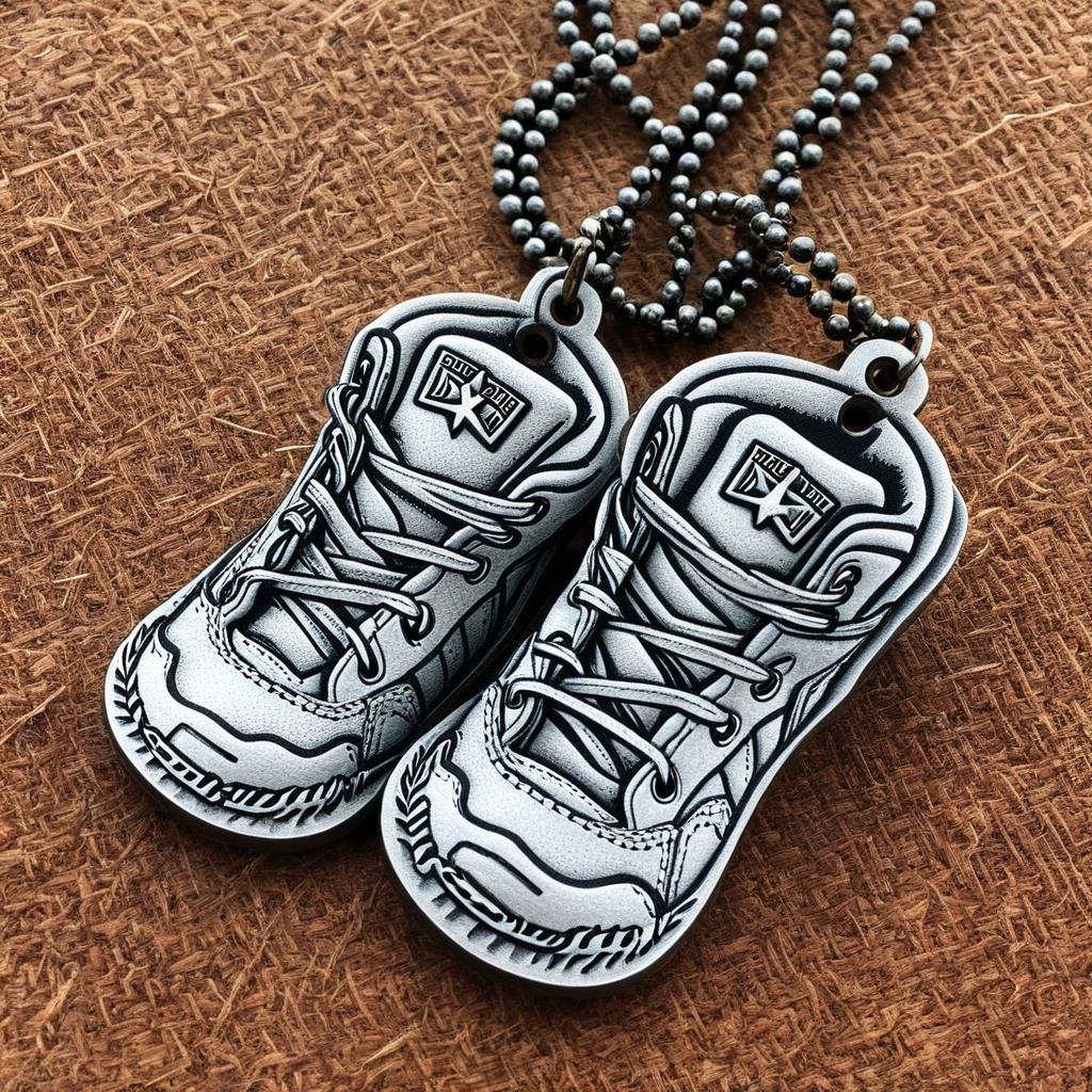  army boots dog tags,(tattoo), tattoo design