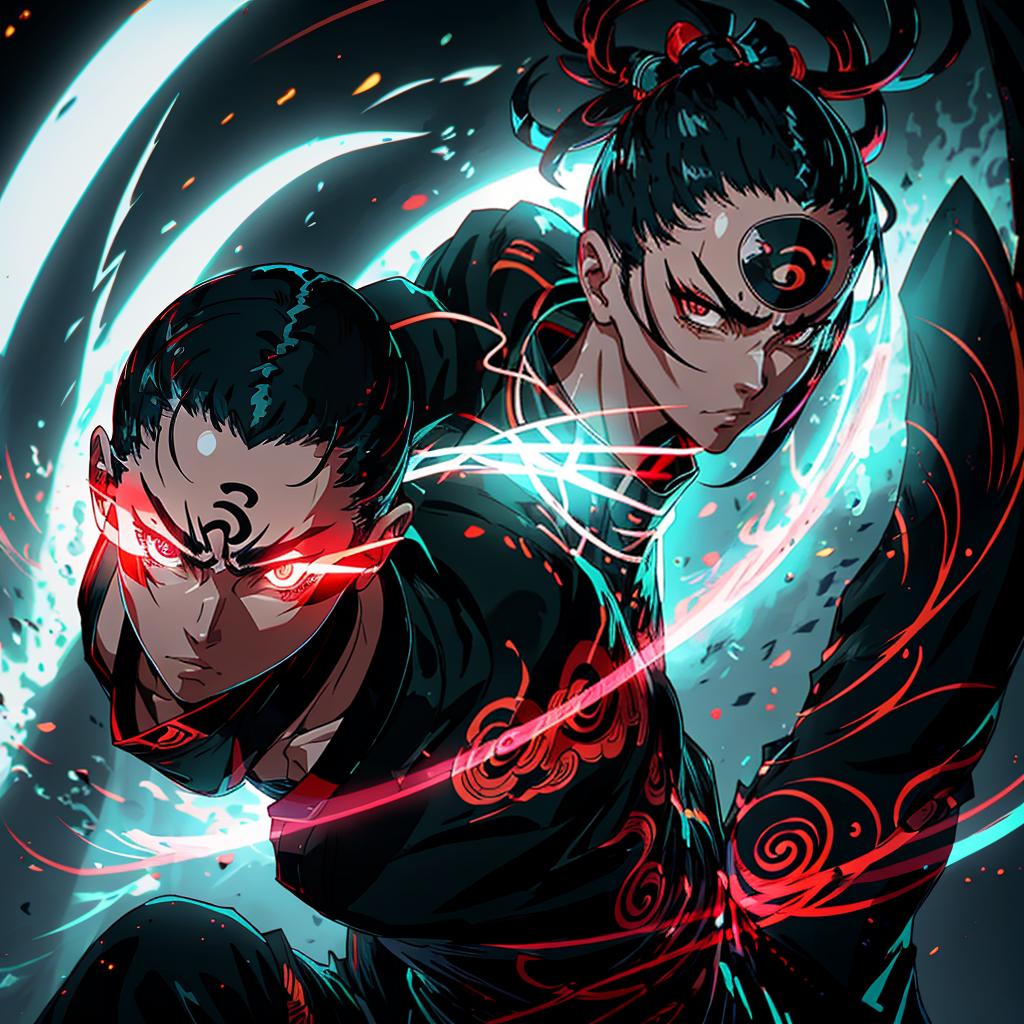  a young ninja with a determined expression, inspired by masashi kishimoto's art style, featuring bold lines, vibrant colors, and intricate details on the ninja costume. incorporate the iconic uzumaki symbol on the character's forehead and a dynamic pose showcasing their ninja skills. hyperrealistic, full body, detailed clothing, highly detailed, cinematic lighting, stunningly beautiful, intricate, sharp focus, f/1. 8, 85mm, (centered image composition), (professionally color graded), ((bright soft diffused light)), volumetric fog, trending on instagram, trending on tumblr, HDR 4K, 8K