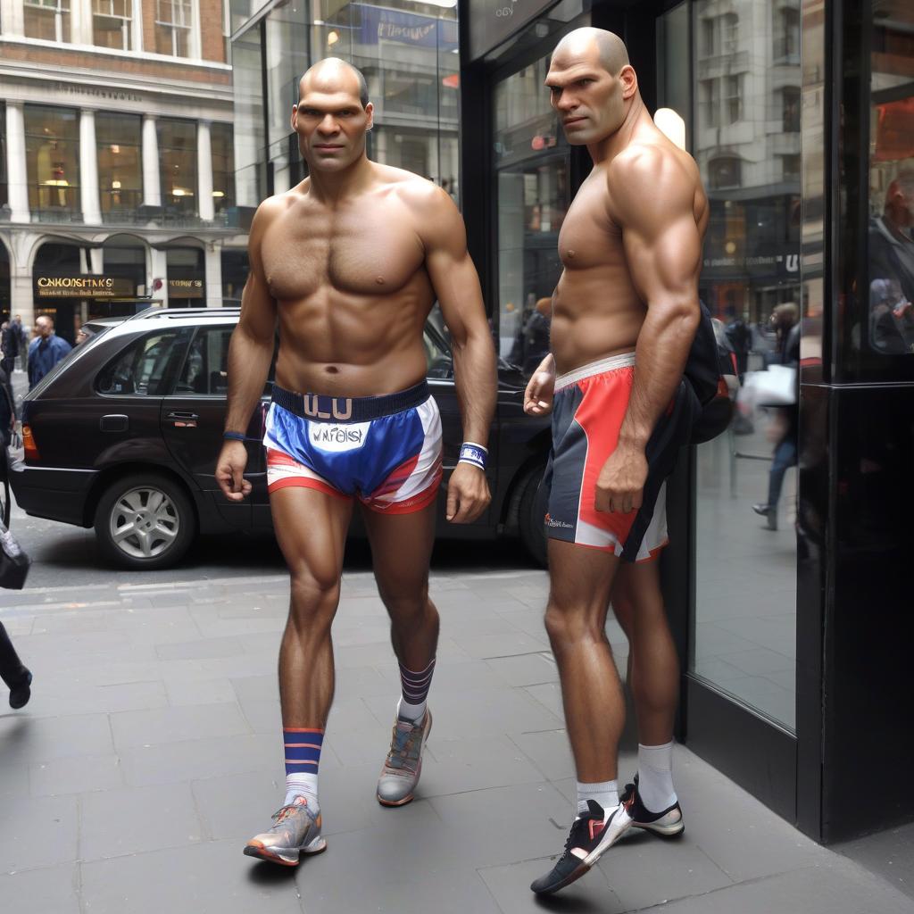  turning around the corner on cannon street, i ran into a big uncle, almost the size of valuev