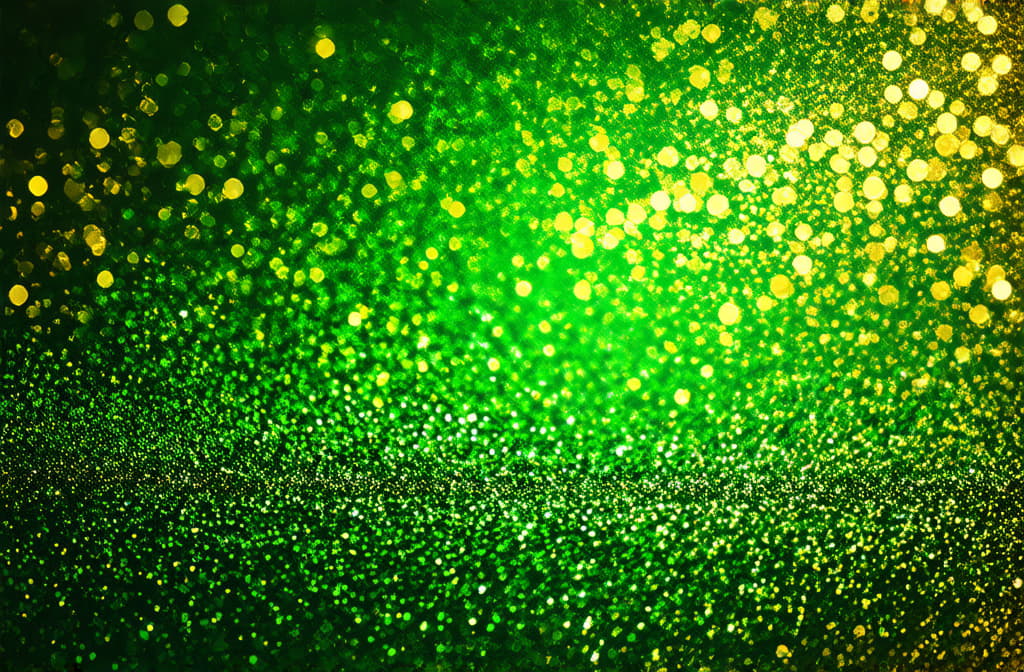  flat illustration, flaticon, (illustration:1.15), festive abstract background with glitter and bokeh in green and gold tones ar 3:2, [cory loftis, strobist, pascal campion :: 0.2]