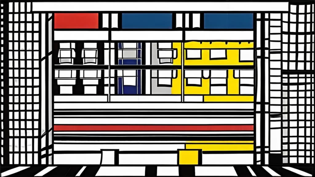  Masterpiece, best quality, Roy Lichtenstein style instruction for students to draw school rule cards POP ART