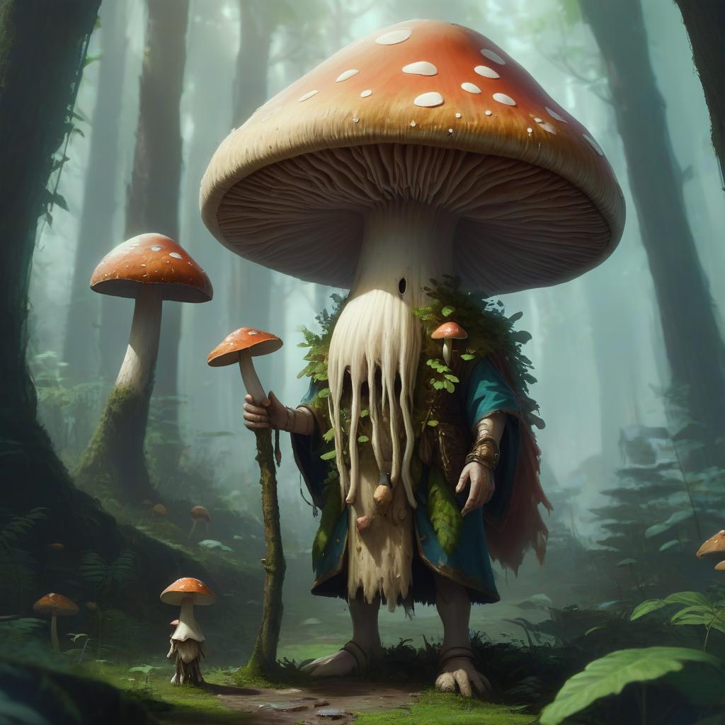  humanoid mushroom, druid, hkmagic