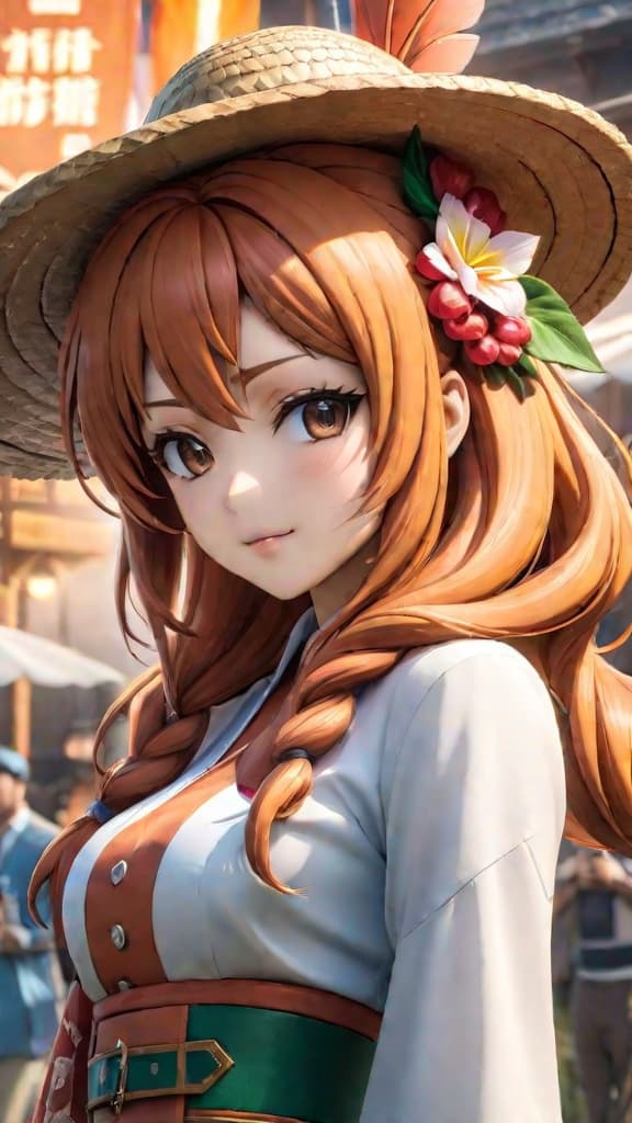  anime art: nami's maps lead to new territories, chopper's medicine revolutionizes, straw hats' dreams flourish. hyperrealistic, full body, detailed clothing, highly detailed, cinematic lighting, stunningly beautiful, intricate, sharp focus, f/1. 8, 85mm, (centered image composition), (professionally color graded), ((bright soft diffused light)), volumetric fog, trending on instagram, trending on tumblr, HDR 4K, 8K