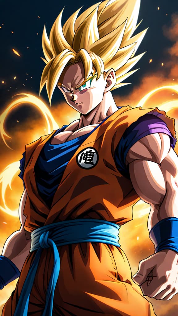  gohan from dragon ball z as super saiyan 2, surpassing goku with intense power and emotional balance anime art hyperrealistic, full body, detailed clothing, highly detailed, cinematic lighting, stunningly beautiful, intricate, sharp focus, f/1. 8, 85mm, (centered image composition), (professionally color graded), ((bright soft diffused light)), volumetric fog, trending on instagram, trending on tumblr, HDR 4K, 8K