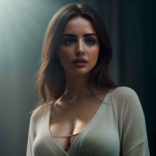  young blue eyed ana de armas, exposed (art by ron cobb), oil palette canvas, conceived, extremely attractive, complex key, ((" shoot)), ((shedenar)), ((realistic)), 8k, forthualize hyperrealistic, full body, detailed clothing, highly detailed, cinematic lighting, stunningly beautiful, intricate, sharp focus, f/1. 8, 85mm, (centered image composition), (professionally color graded), ((bright soft diffused light)), volumetric fog, trending on instagram, trending on tumblr, HDR 4K, 8K