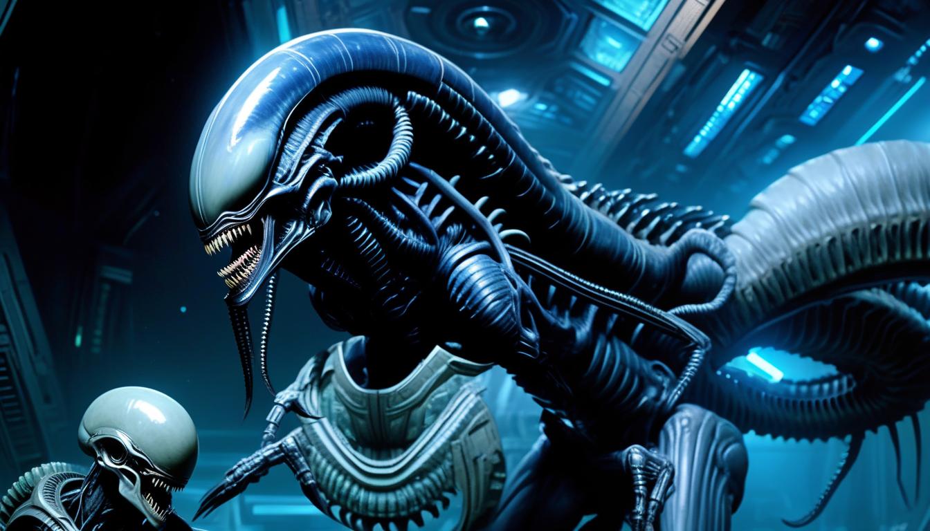  xenomorph, monster, space, realism, horror, bio, mechanics, ancient egypt