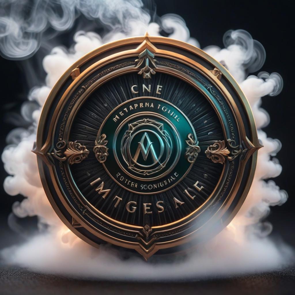  logo metasmoke hyperrealistic, full body, detailed clothing, highly detailed, cinematic lighting, stunningly beautiful, intricate, sharp focus, f/1. 8, 85mm, (centered image composition), (professionally color graded), ((bright soft diffused light)), volumetric fog, trending on instagram, trending on tumblr, HDR 4K, 8K