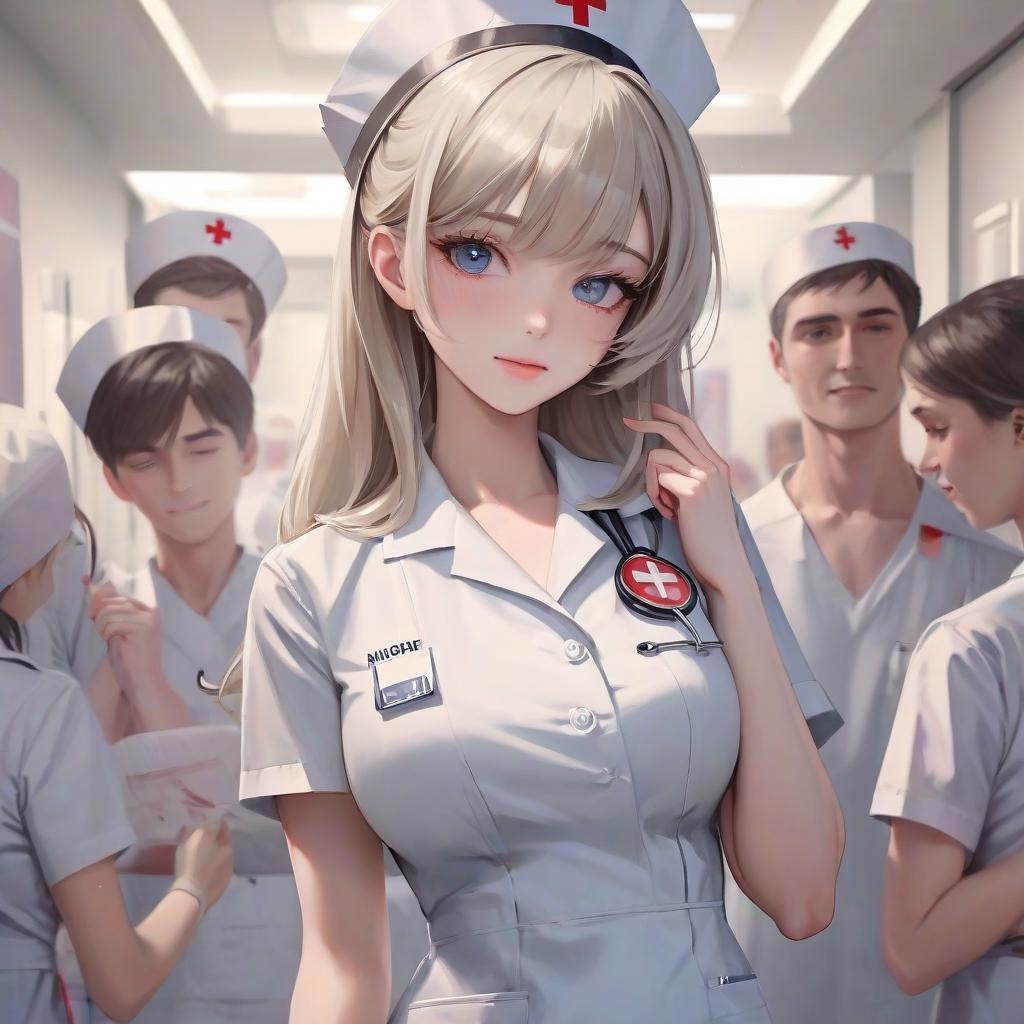  beautiful with big s, in the form of a nurse