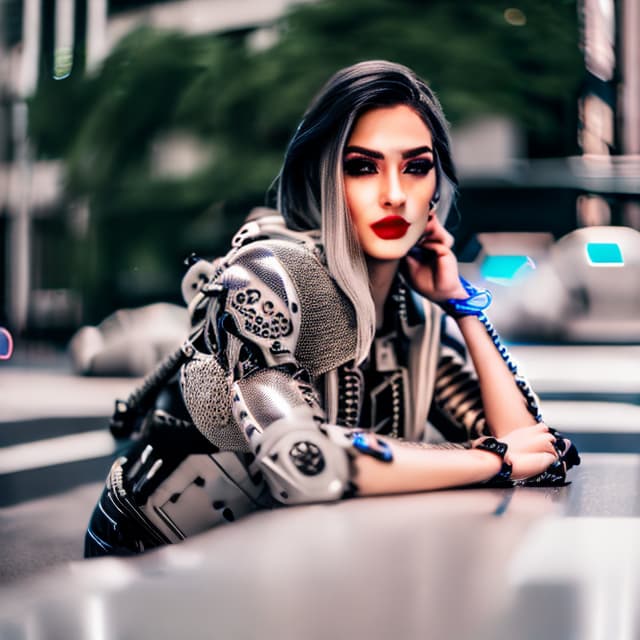 wa-vy style ultra realistic close up portrait ((beautiful pale cyberpunk female with heavy black eyeliner)), blue eyes, shaved side haircut, hyper detail, cinematic lighting, magic neon, dark red city, Canon EOS R3, nikon, f/1.4, ISO 200, 1/160s, 8K, RAW, unedited, symmetrical balance, in frame, 8K hyperrealistic, full body, detailed clothing, highly detailed, cinematic lighting, stunningly beautiful, intricate, sharp focus, f/1. 8, 85mm, (centered image composition), (professionally color graded), ((bright soft diffused light)), volumetric fog, trending on instagram, trending on tumblr, HDR 4K, 8K