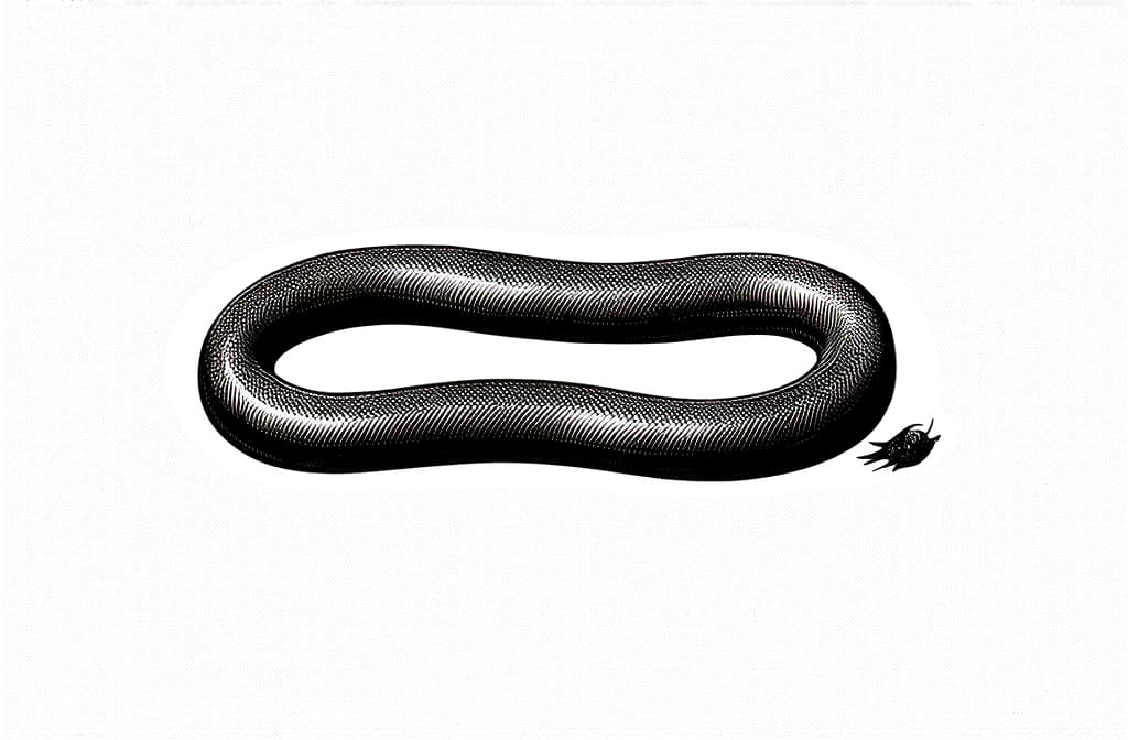  contour, very simple image in one unbroken black ink line, single line of snake, engraving illustration, icon isolated on white background ar 3:2 using a single continuous black line ink brushon white background, drawing should be created without lifting the pen, recognizable features of snake, engraving illustration, icon isolated on white background ar 3:2 in one unbroken line