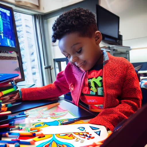  (A kid coloring at a desk looking calm), <lora:3DMM_V12:1>, 3D, highly detailed, 4k, high quality hyperrealistic, full body, detailed clothing, highly detailed, cinematic lighting, stunningly beautiful, intricate, sharp focus, f/1. 8, 85mm, (centered image composition), (professionally color graded), ((bright soft diffused light)), volumetric fog, trending on instagram, trending on tumblr, HDR 4K, 8K