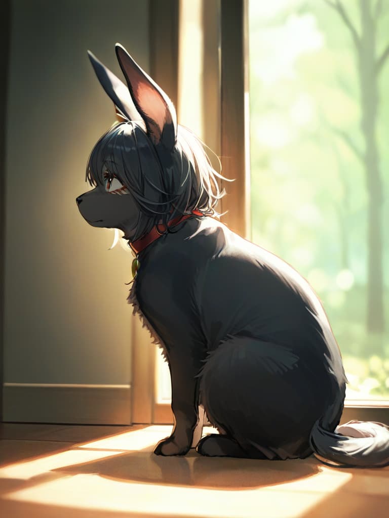  black rabbit, black eyed, animal, ,full body front,,solo, masterpiece, best quality,8k,ultra detailed,high resolution,an extremely delicate and beautiful,hyper detail