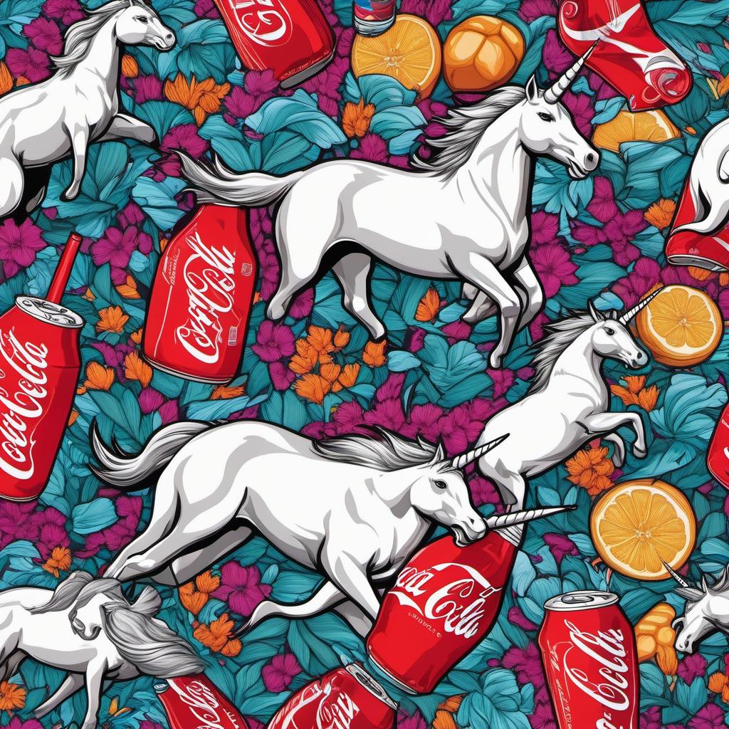  coca cola unicorn dolphin, profile image style