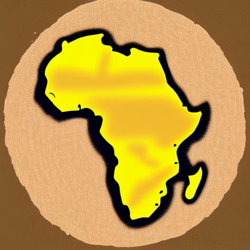  Generate a 2D logo of the whole African continent with highlights of few grains