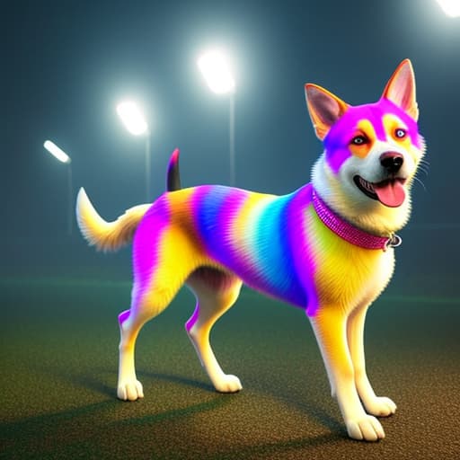  generate a colorful image for a post about dog traoning hyperrealistic, full body, detailed clothing, highly detailed, cinematic lighting, stunningly beautiful, intricate, sharp focus, f/1. 8, 85mm, (centered image composition), (professionally color graded), ((bright soft diffused light)), volumetric fog, trending on instagram, trending on tumblr, HDR 4K, 8K