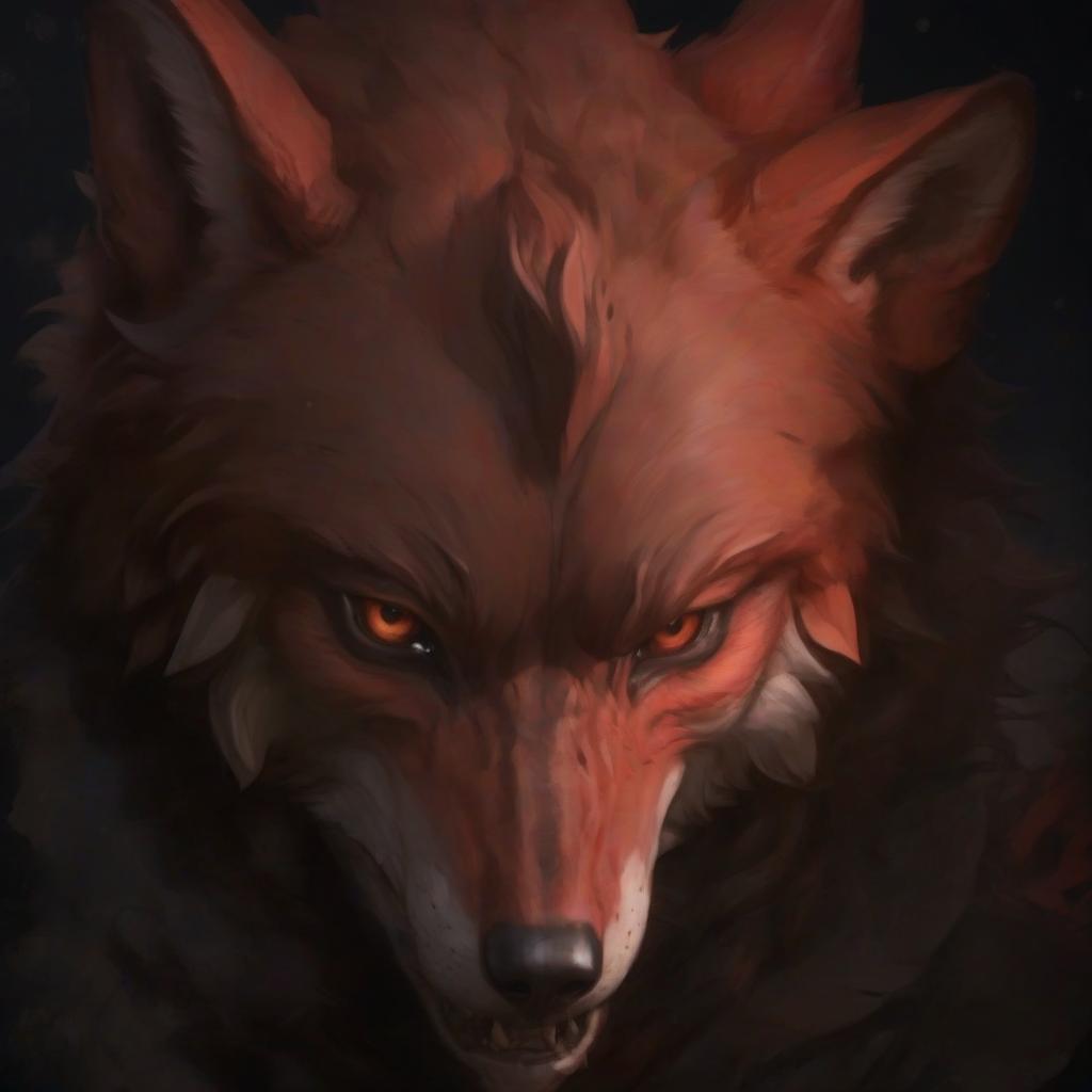  role playing game (rpg) style fantasy red wolf head, perfect fantasy render . detailed, vibrant, immersive, reminiscent of high fantasy rpg games, hkmagic