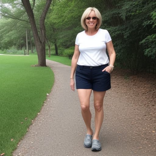  Mom and walking in shorts