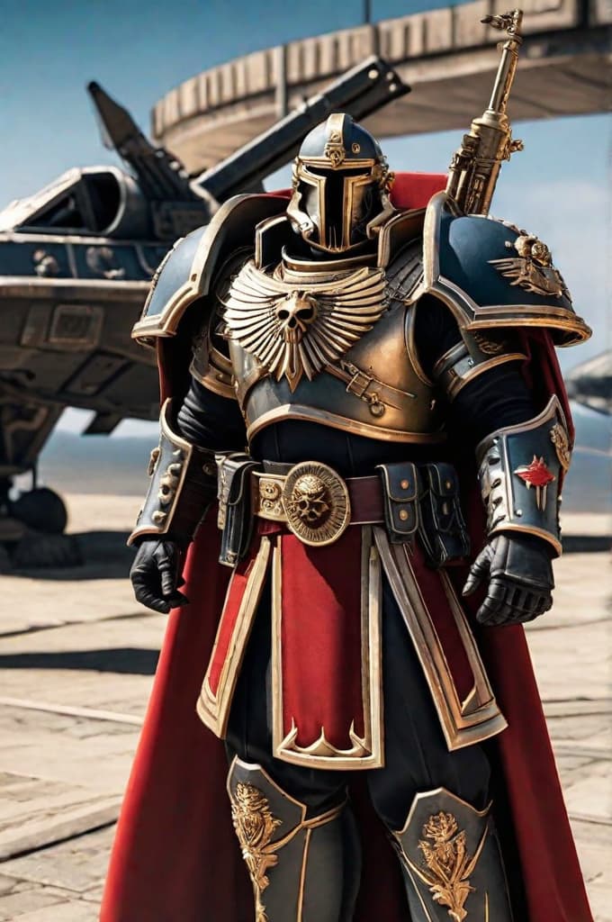  marine espacial de warhammer 40k, color de armadura naranja zorro hyperrealistic, full body, detailed clothing, highly detailed, cinematic lighting, stunningly beautiful, intricate, sharp focus, f/1. 8, 85mm, (centered image composition), (professionally color graded), ((bright soft diffused light)), volumetric fog, trending on instagram, trending on tumblr, HDR 4K, 8K