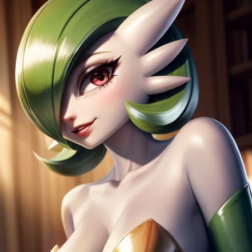  Pokemon gardevoir shiny desnuda, open eyes, masterpiece, 4k, fine details,