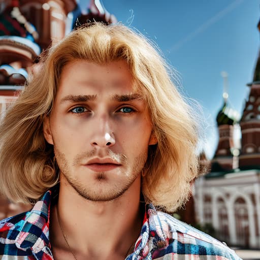 portrait+ style Russian LGBT queer TV actor blonde hunk dude face