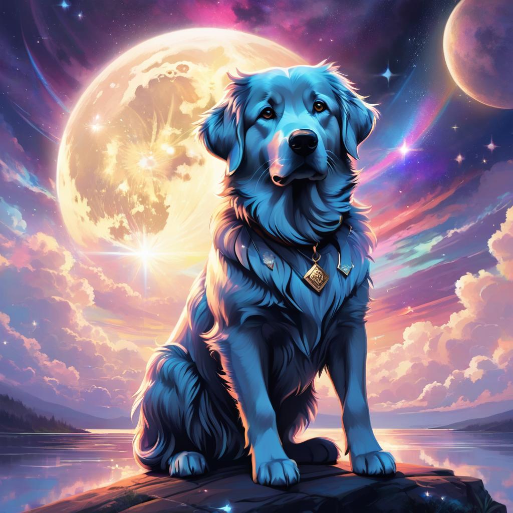  ethereal fantasy concept art of i want jake's character. the dog is human. magnificent, celestial, ethereal, painterly, epic, majestic, magical, fantasy art, cover art, dreamy