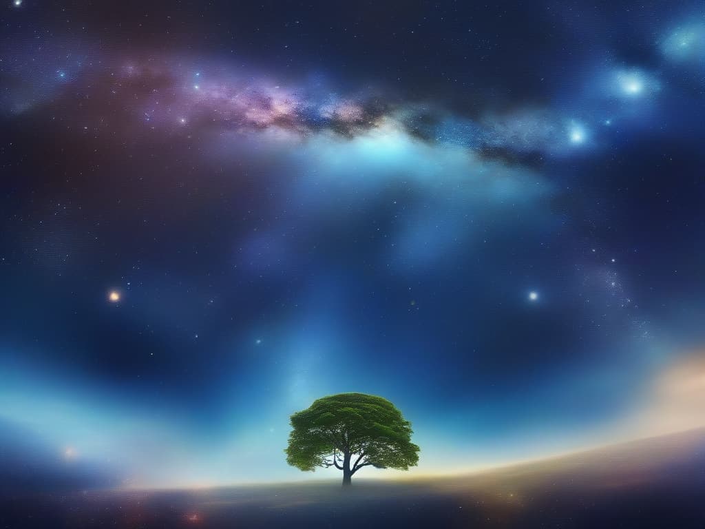  tree, universe, galaxy,