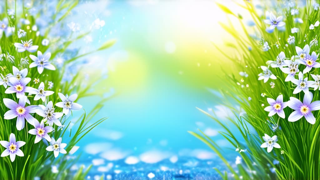  beautiful light background for a greeting card with delicate spring flowers ar 16:9 {prompt}, maximum details