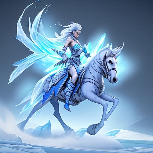  Ice lady warrior riding tank